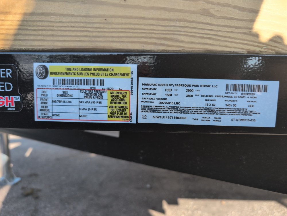 5'x8' Sure-Trac Utility