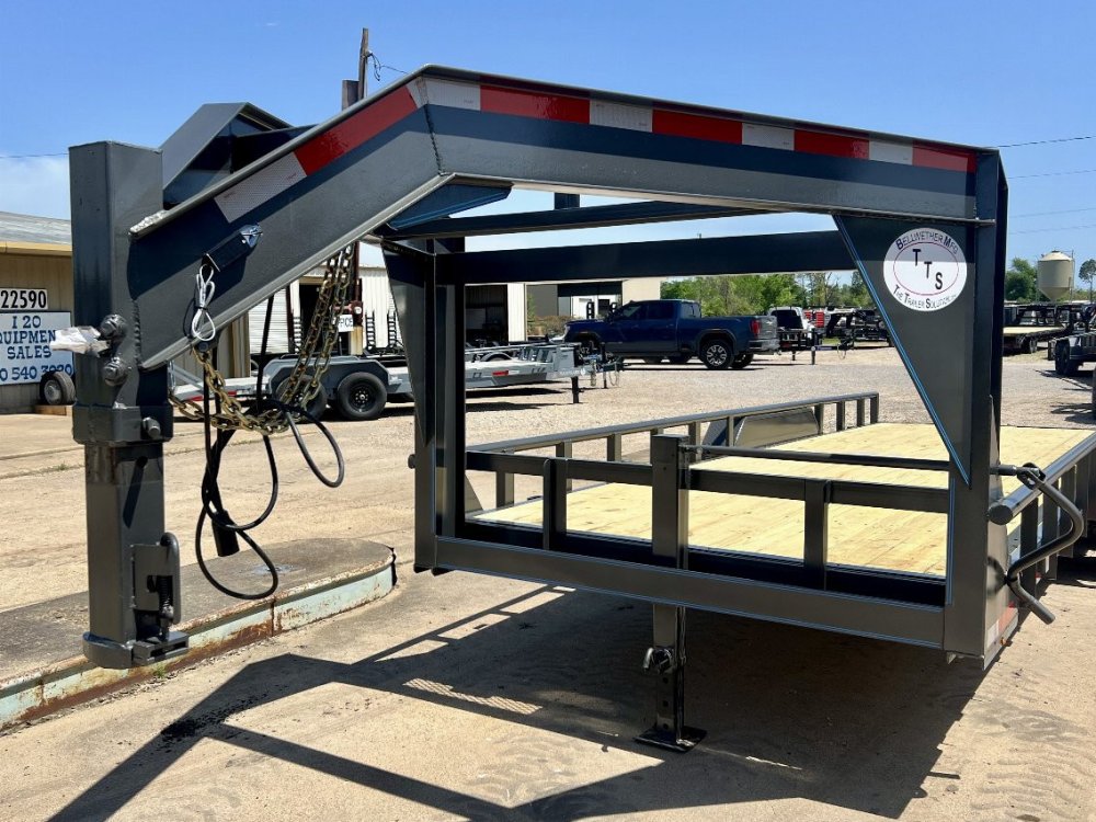 22' Gooseneck Heavy Pipe Rail Equipment Trailer - 6K Axles - Slide In Ramps