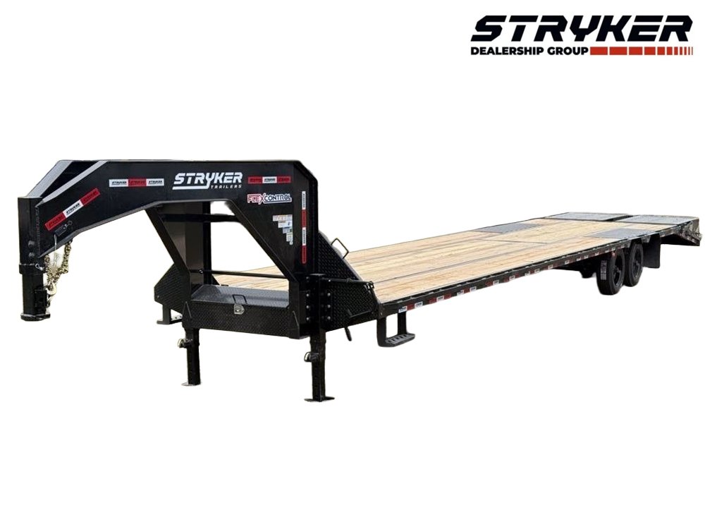 40' Stryker Gooseneck Hotshot Non-CDL Deckover Trailer Mega Ramps - (2) 10K Axles - Derated