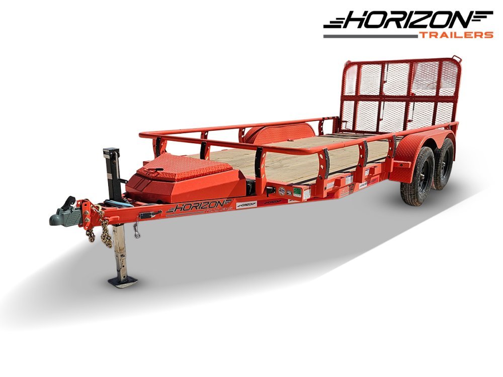 14' Horizon UTZ Bumper Pull Utility Trailer - (2) 3.5K Axles