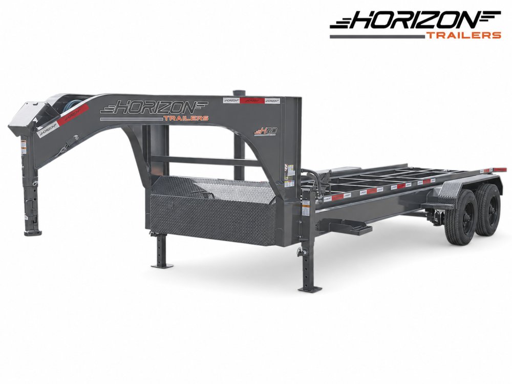 20' Horizon HRD Gooseneck Roll Off Base Trailer Telescopic 24k Lift - (2) 10K Axles