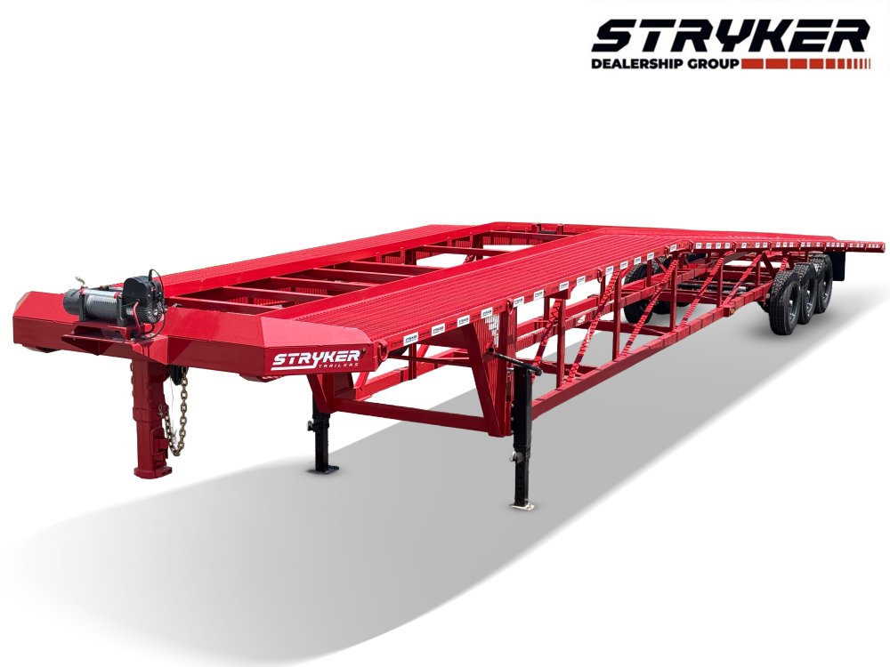 50' Wedge Car Hauler (3) 7k Axles - Winch - 14ply Tires plus Spare - 10' Aluminum Ramps