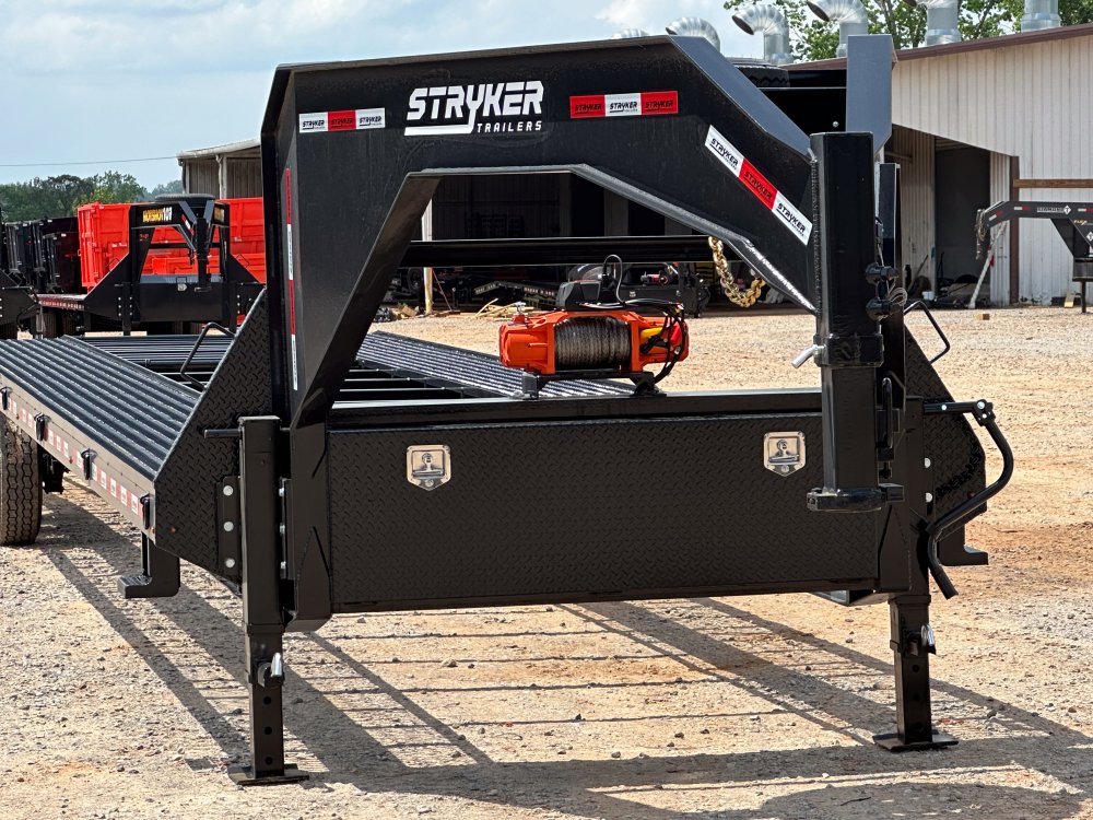 44' Stryker Gooseneck Mesh Deck Multi Car Hauler (3) 7k Axles - 12k GVWR Derated - Black