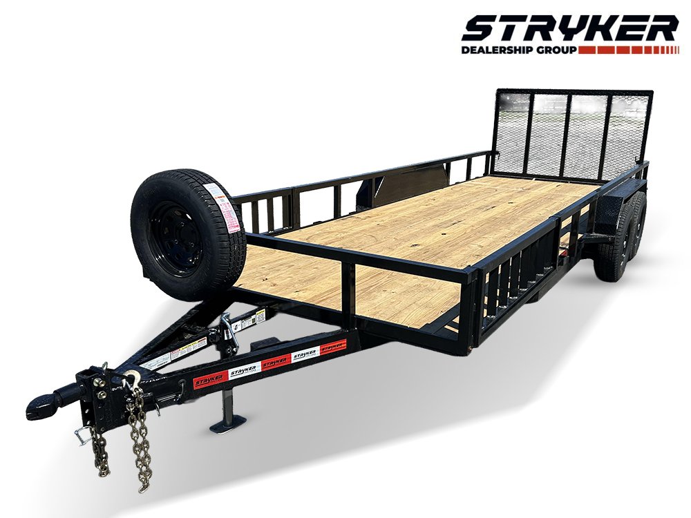 20' Utility Trailer (2) 5.2K Axles, 83" Wide, Side Ramps and 4' Gate