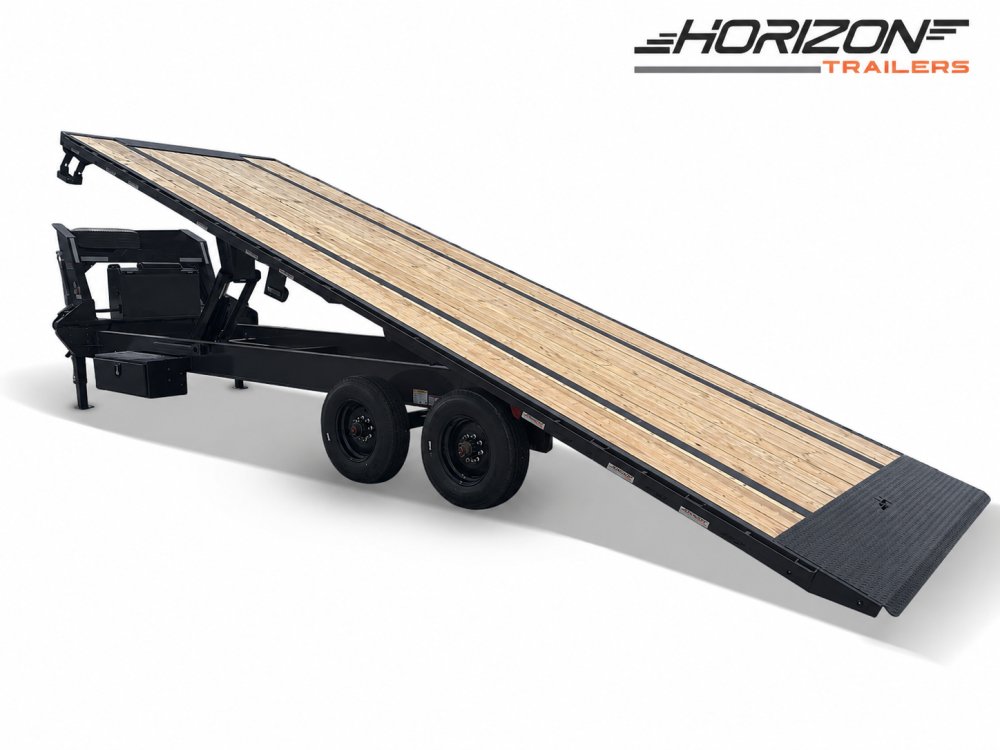 28' Horizon FFT Gooseneck Full Deckover TIlt Trailer - (2) 10K Axles