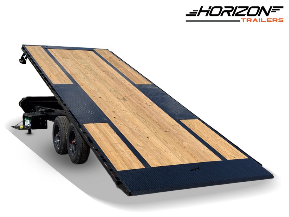 24' Horizon FFT Bumper Pull Full Deckover TIlt Trailer - (2) 10K Axles