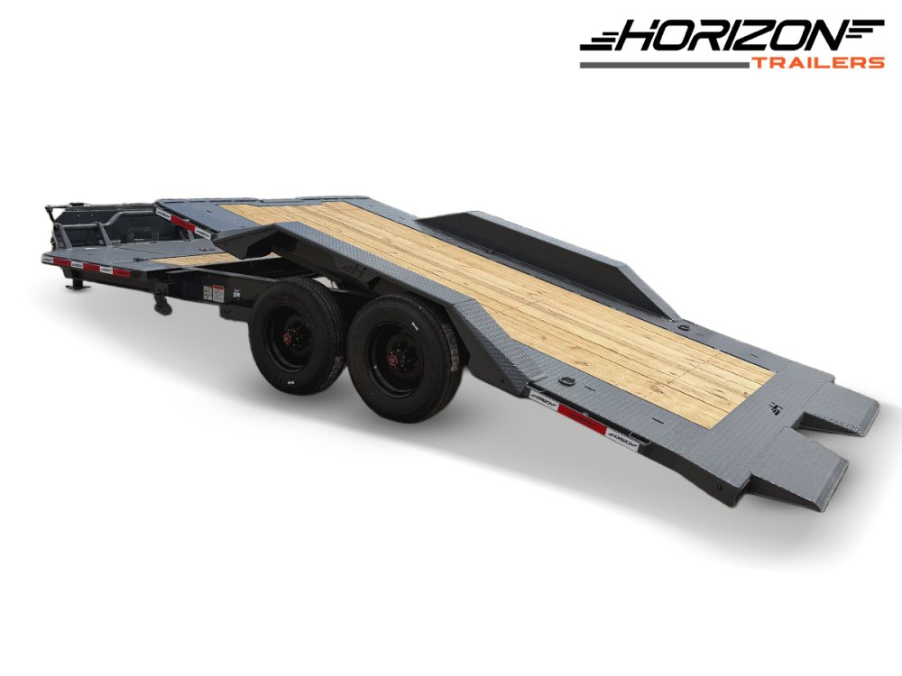 22' Horizon HET Bumper Pull Equipment Tilt Trailer Drive Over Fenders - (2) 10K Axles