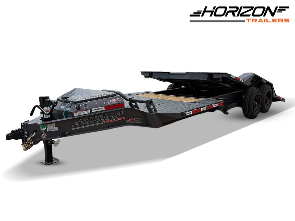 22' Horizon HET Bumper Pull Equipment Tilt Trailer Drive Over Fenders - (2) 10K Axles