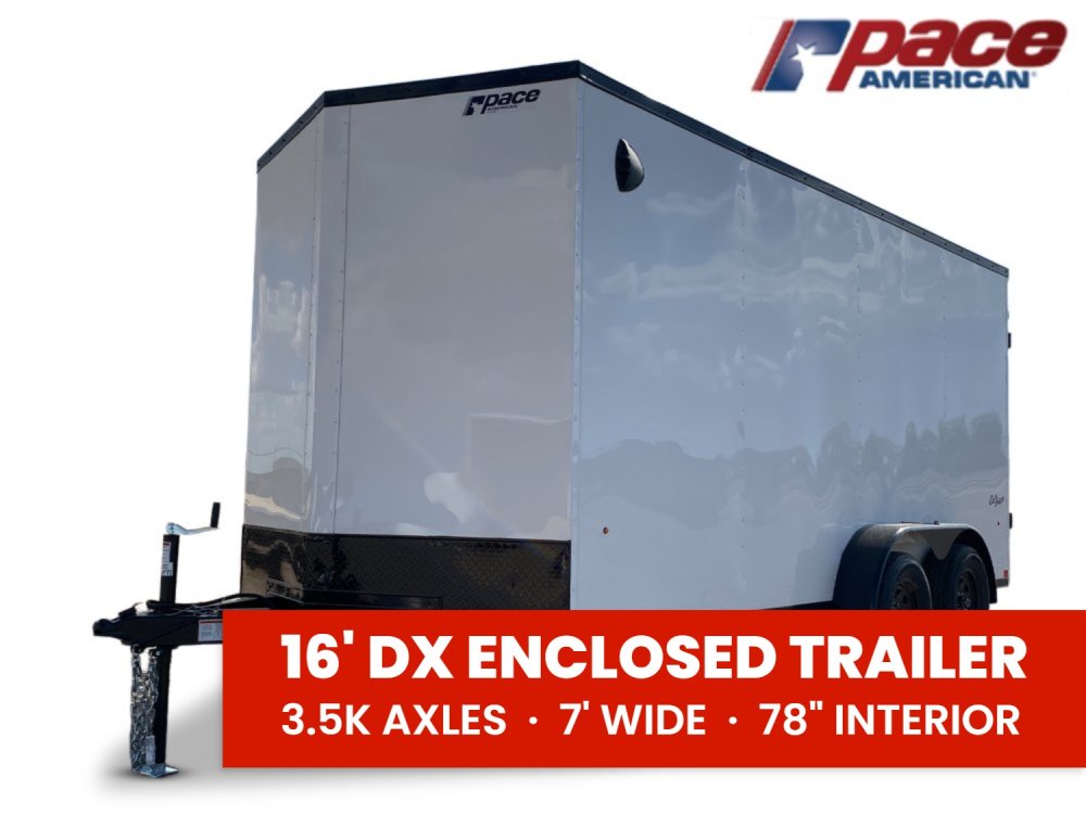 7 x 16 Outback DLX Flat Top V Nose (2) - 3500 lbs Axles