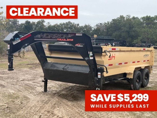 14' HZ7 GN Dump 36" Sides - 8K Axles - 620 Scissor - 14 ply Tires - 2 Speed Jack