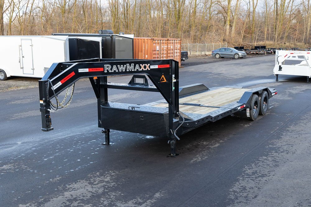 24' GTX Gooseneck Gravity Tilt (2) 7k Torsion Axles 4' Stationary Deck