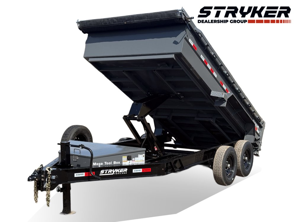 14' Stryker SDT Bumper Pull Dump Trailer 24" Side Walls - (2) 7k Axles
