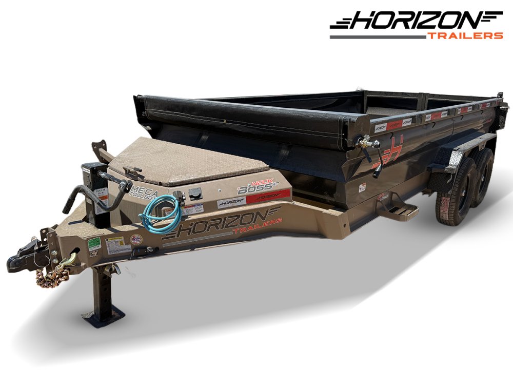 14' Horizon HZ7 Bumper Pull Dump Trailer 24" Side Walls - (2) 7K Axles