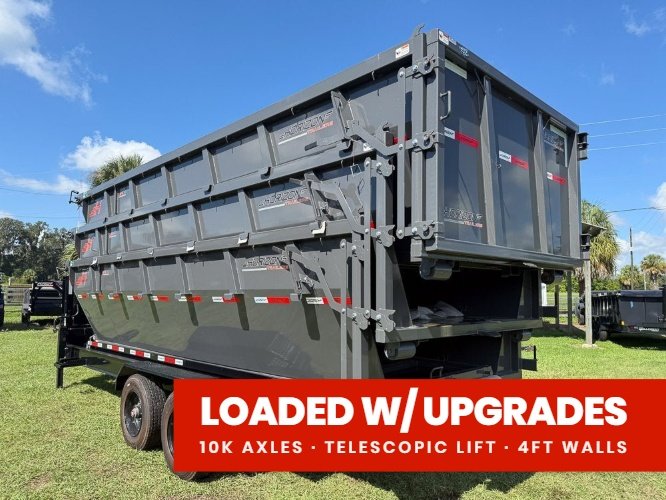 Horizon 20' HRD GN Roll off Bundle (2) 10k Axles + 3 Bins w/ 4' Walls