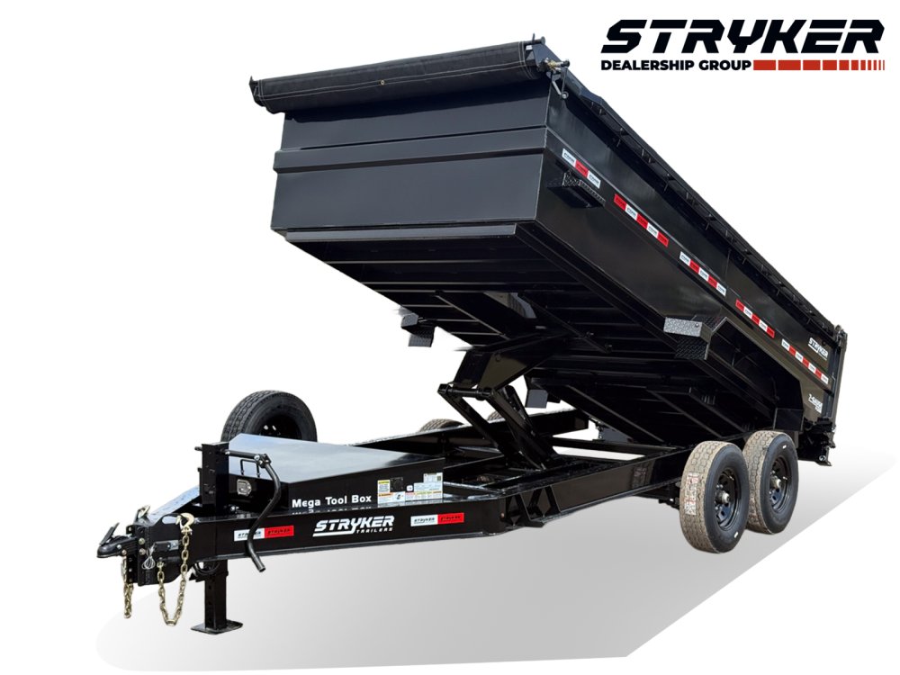 16' Stryker SDT Bumper Pull Dump Trailer 36" Side Walls - (2) 7k Axles
