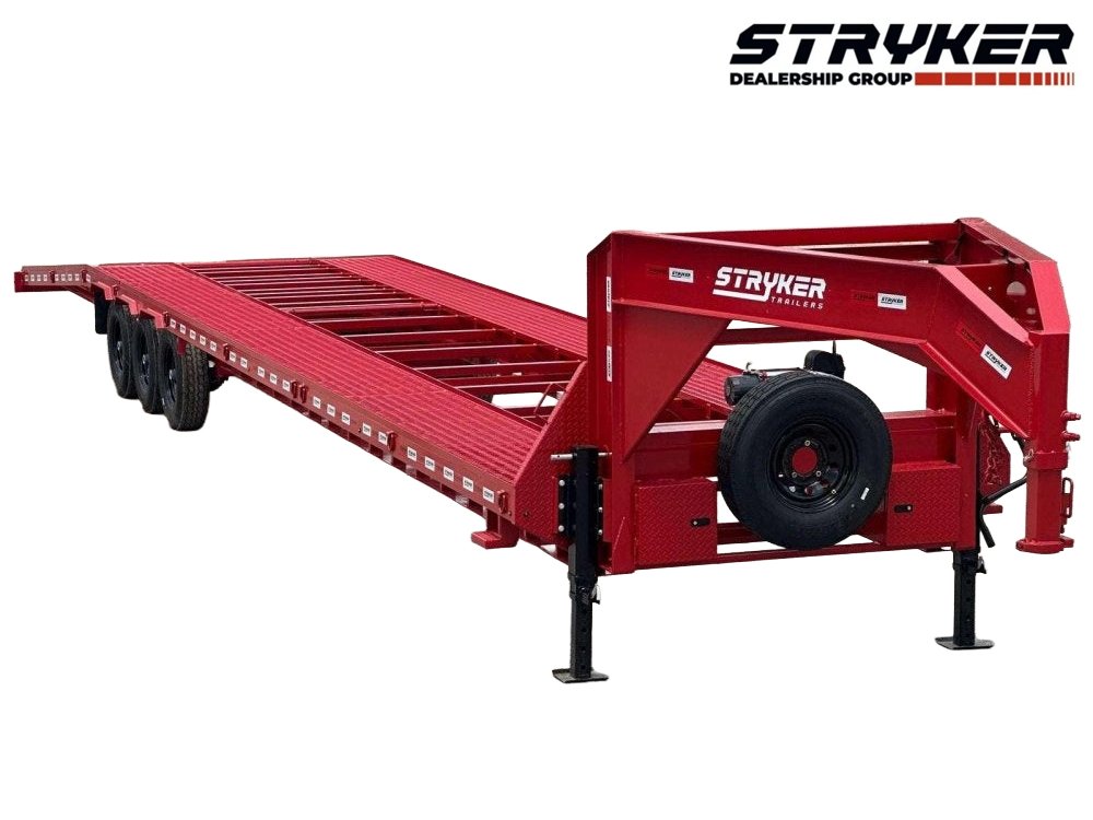 44' Mesh Deck (3) 7k Axles - 12k GVWR Derated- 14 Ply Tires w/Spare - 10' Aluminum Ramps - Warrior W