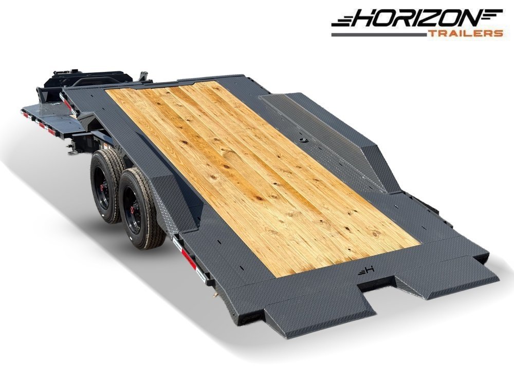 24' Horizon HET Bumper Pull Equipment Tilt Trailer Drive Over Fenders - (2) 10K Axles
