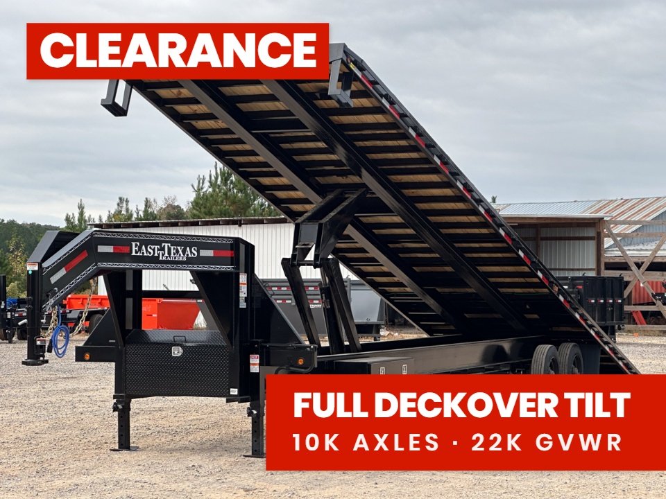 40' Gooseneck Tilt Deckover Trailer - 10k Axles
