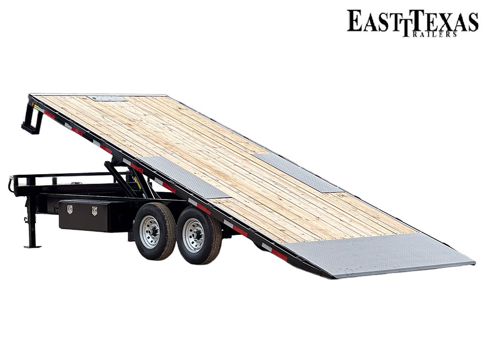 22' Bumper Pull Tilt Deckover Trailer - 7k Axles
