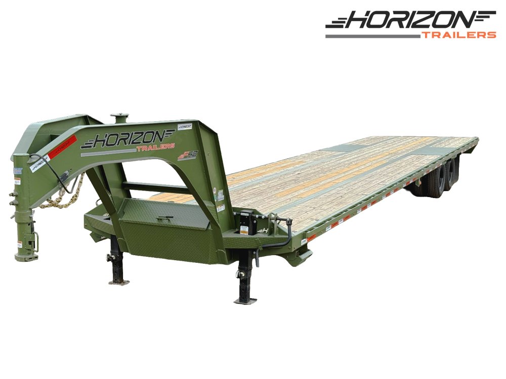 40' FHZ Gooseneck Deckover (2) 10K Axles Straight Deck
