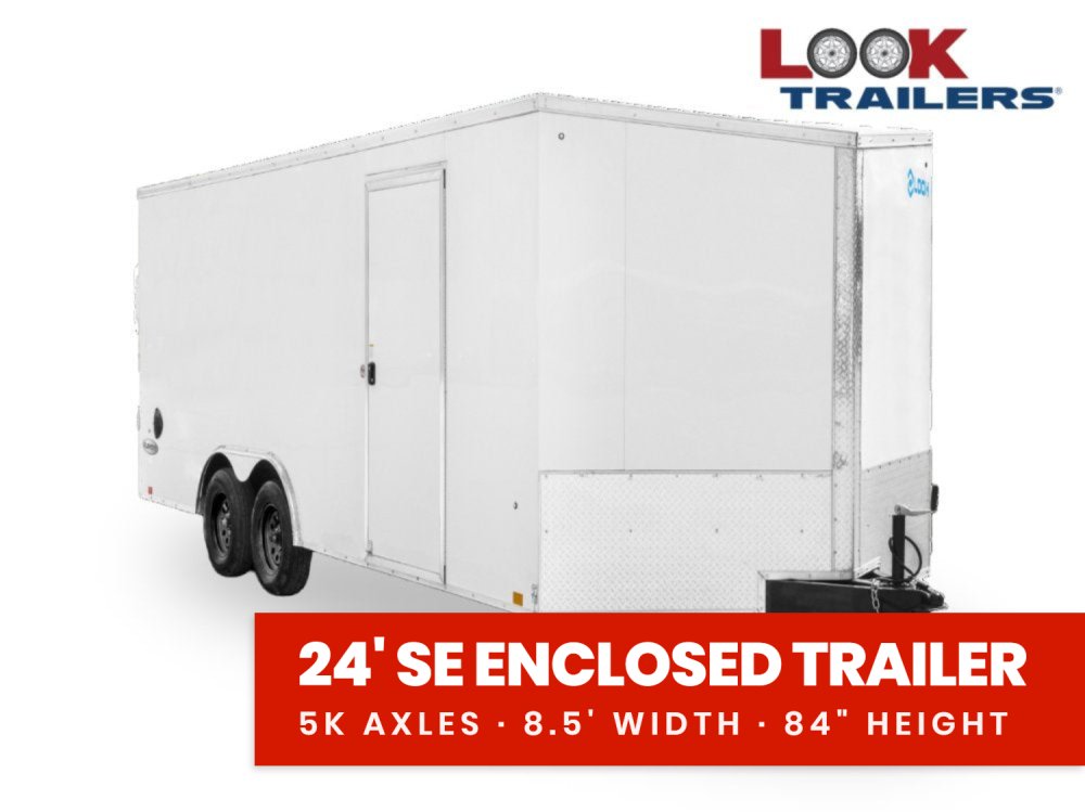 8.5 x 24 SE 10K Flat Top Sloped V Nose (2) 5000 lb Axles