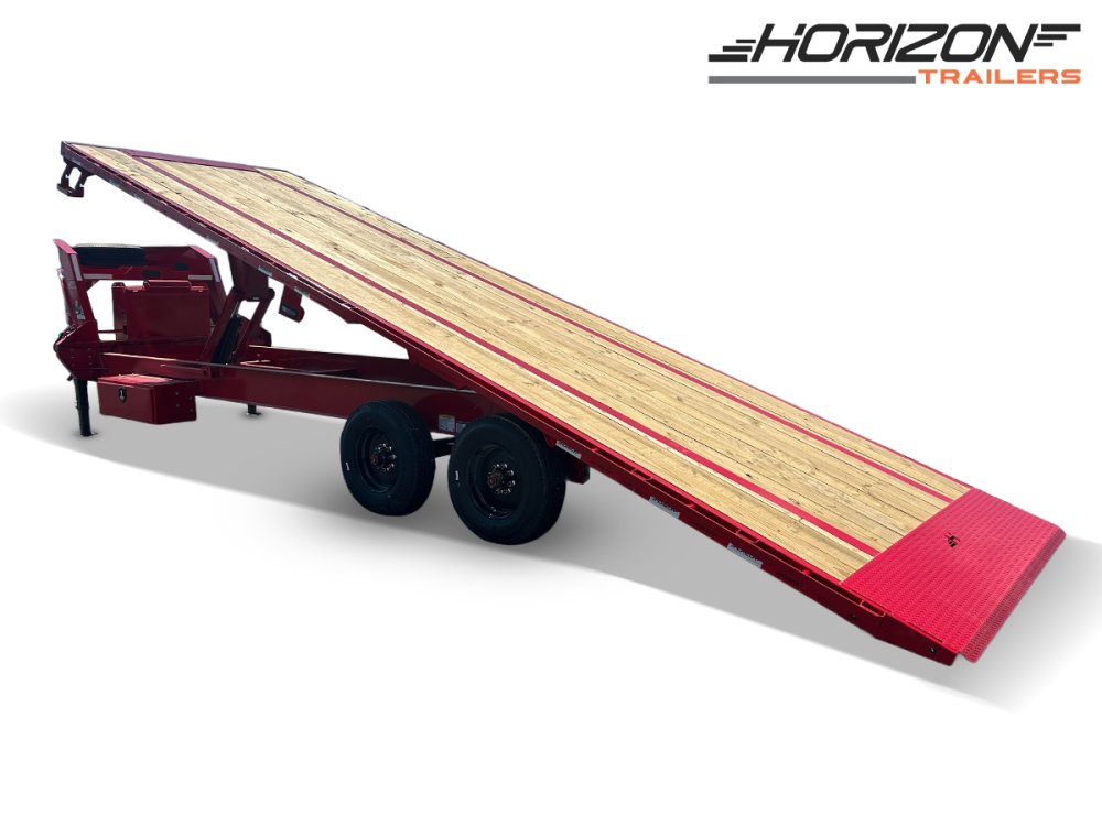 28' Horizon FFT Gooseneck Full Deckover Tilt Trailer - (2) 10K Axles