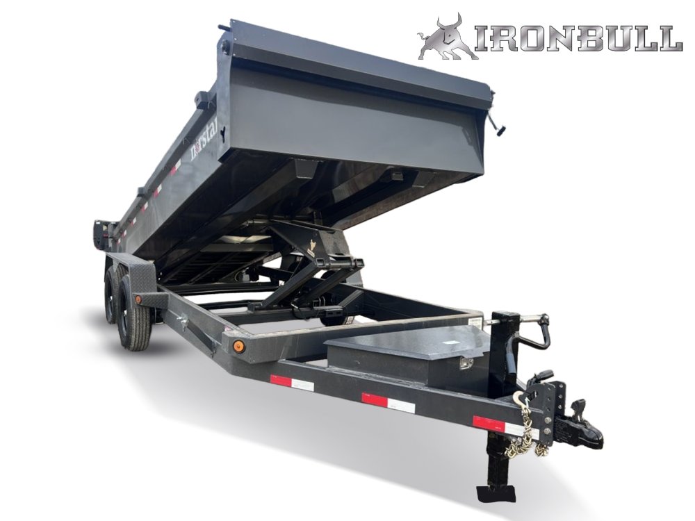 16' x 83" Iron Bull DTB Bumper Pull Dump Trailer 20" Side Walls - (2) 7,000 lb Axles