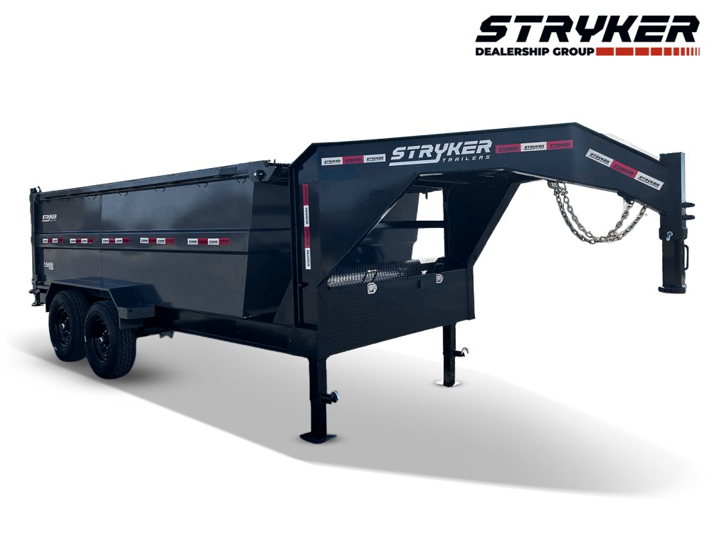 14' Stryker SDT Gooseneck Dump Trailer 48" Side Walls - (2) 7k Axles