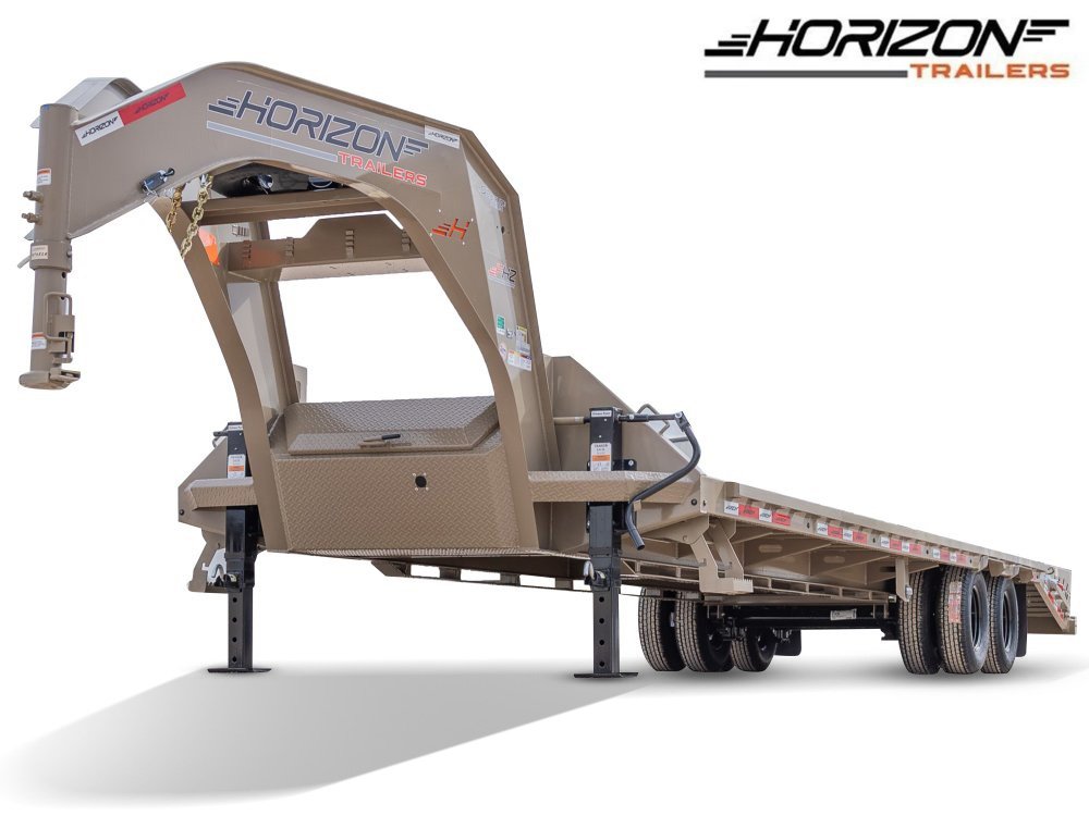 40' Horizon FHZ Gooseneck Dual Wheel Deckover Trailer Mega Ramps - (2) 10K Axles