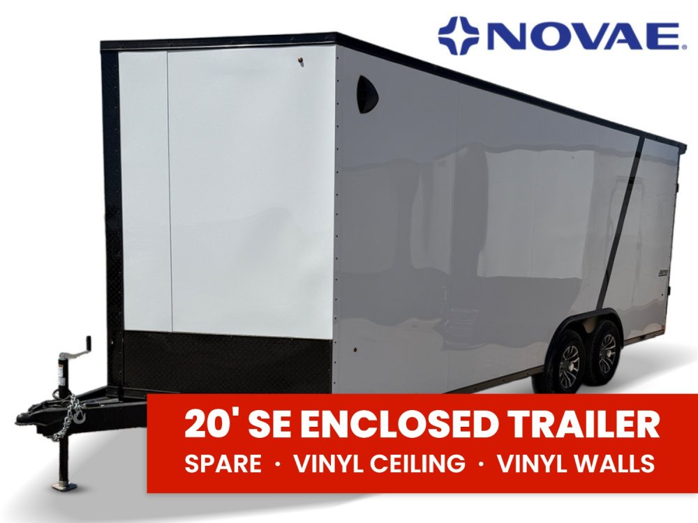 8.5 x 20 Journey SE Flat Top Sloped V Nose Car Hauler (2) 5200 lbs Axles
