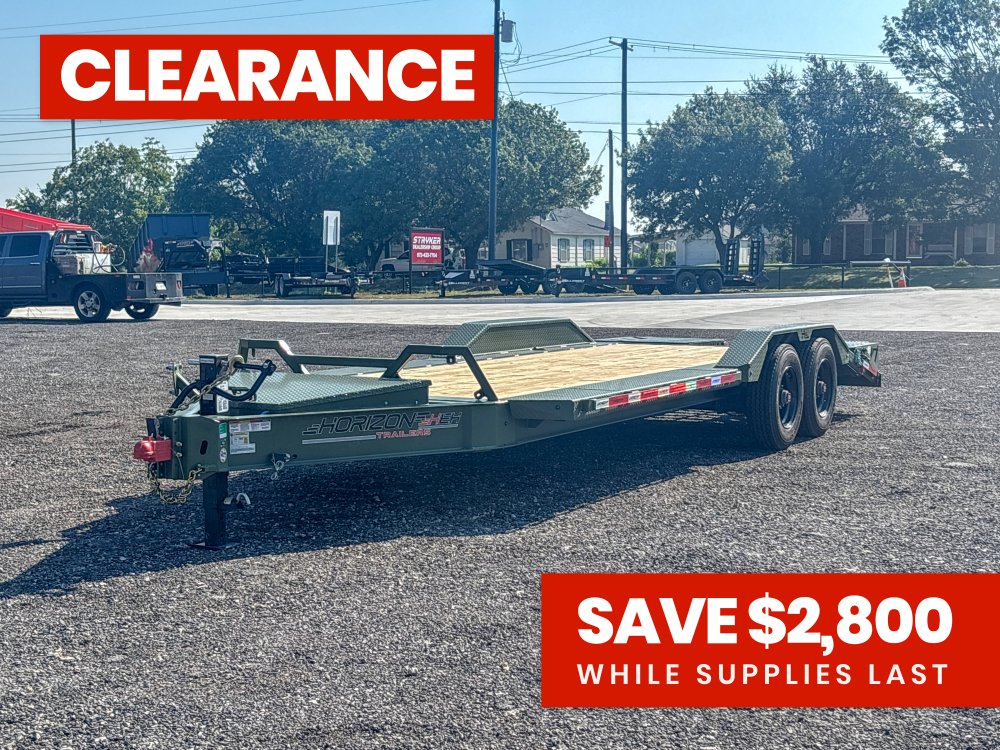 22' HEH Equipment Trailer (2) 10K Axles, Drive Over Fenders, 3' Dove W/ Mountain Ramps