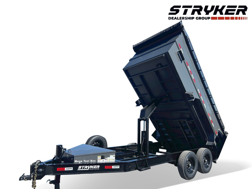 14' Stryker SDT Bumper Pull Dump Trailer 48" Side Walls - (2) 7k Axles