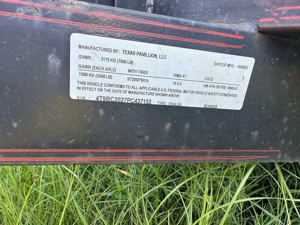 20'x7' Texas Pavilion Single Car