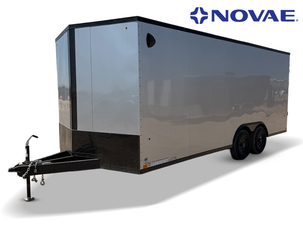 8.5 x 20 Outback DLX Flat Top V Nose Car Hauler (2) - 5200 lbs Axles