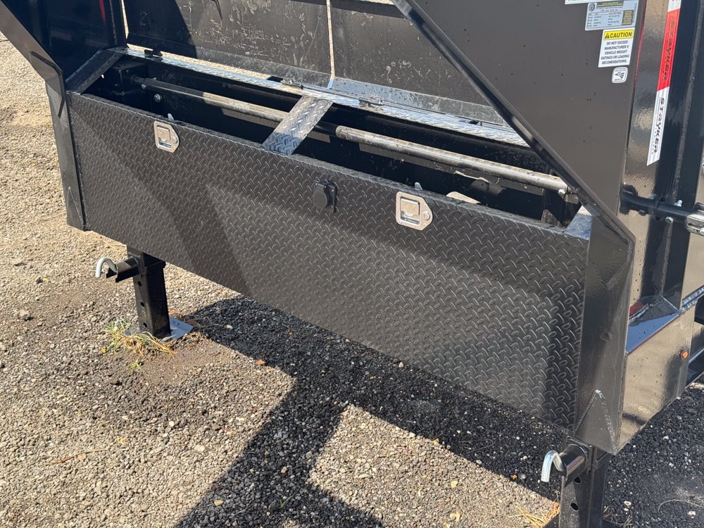 16' Stryker Goosneck Roll Off Base Trailer - (2) 7K Axles - Black