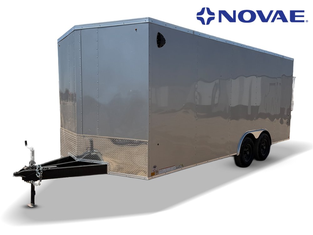 8.5 x 20 Outback DLX Flat Top V Nose Car Hauler (2) - 5200 lbs Axles
