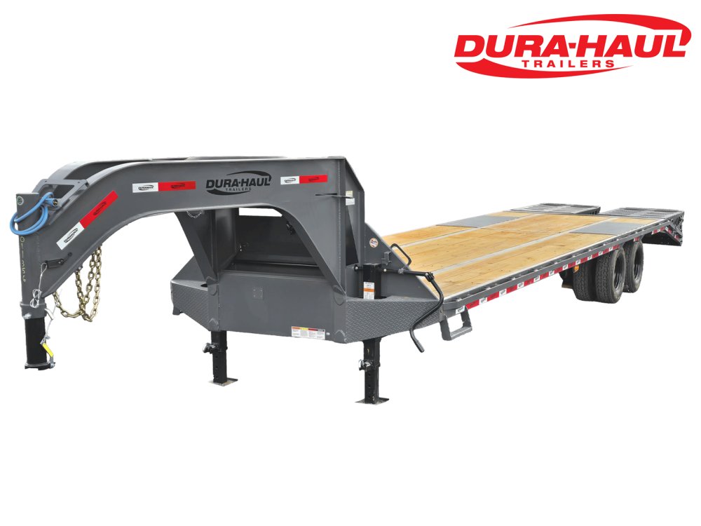32' DKO Gooseneck Deckover 27' + 5' Mega Ramps (2) 12K Axles