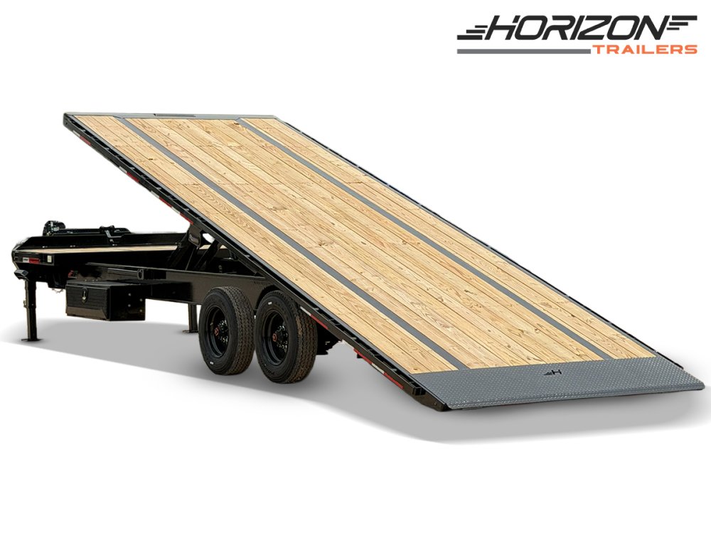28' Horizon FTS Bumper Pull Hydraulic Deckover Tilt Trailer - 10K Axles