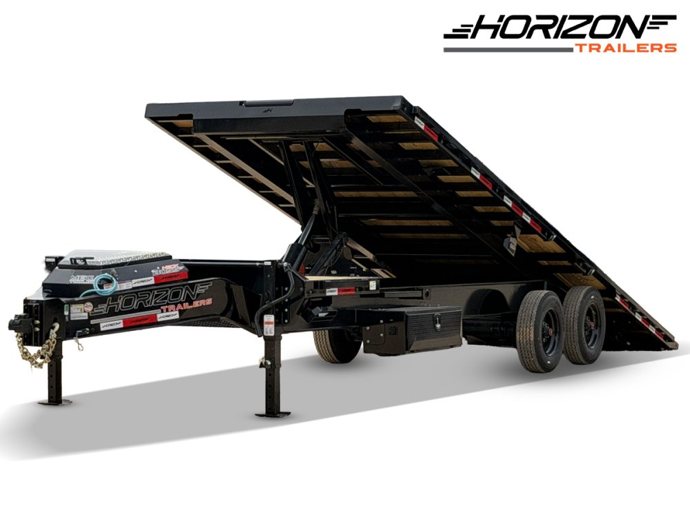 28' Horizon FTS Bumper Pull Hydraulic Deckover Tilt Trailer - 10K Axles