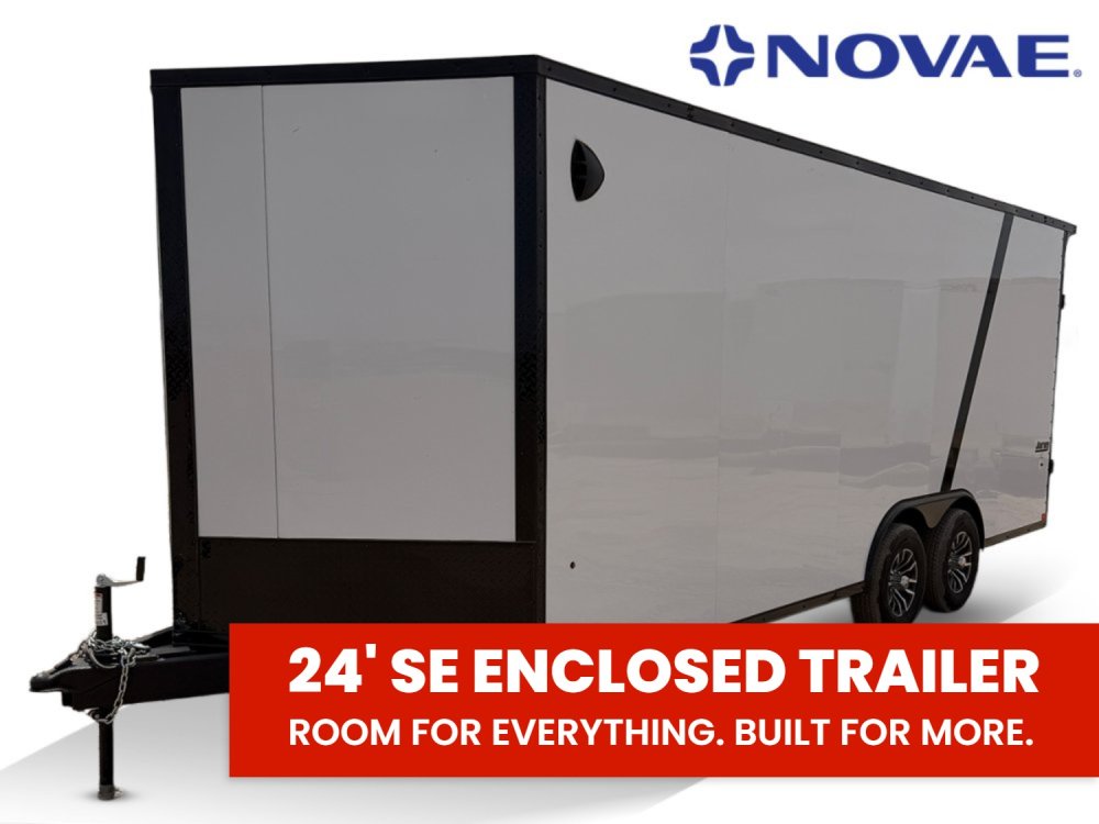 8.5 x 24 SE 10K Flat Top Sloped V Nose Car Hauler (2) 5000 lb Axles