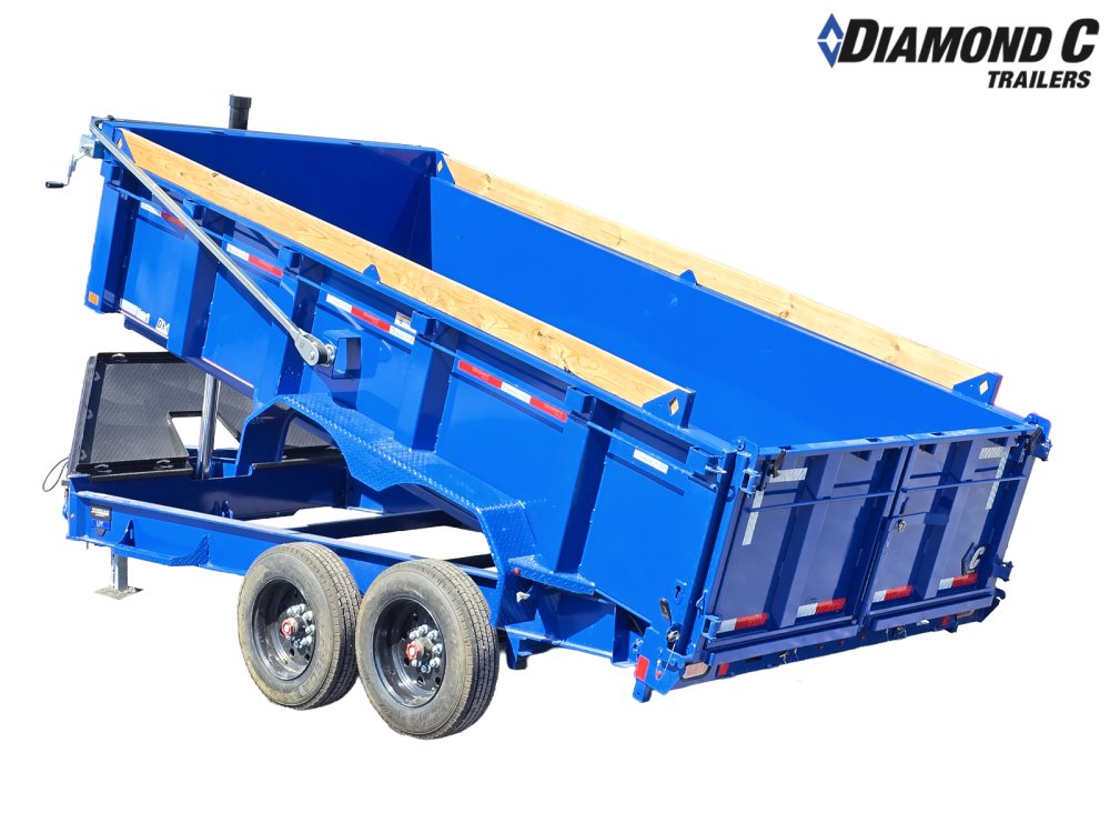 14' LPT BP Low Profile Dump Trailer - 8k Axles - Telescopic