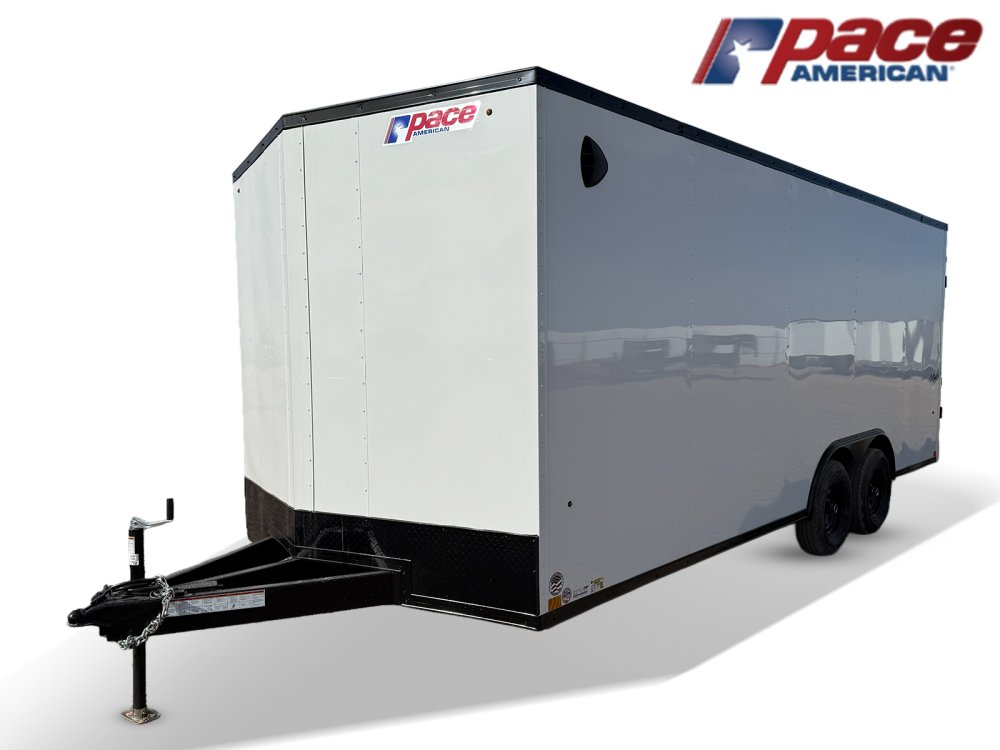 8.5 x 20 Outback DLX Flat Top V Nose Car Hauler (2) - 5200 lbs Axles