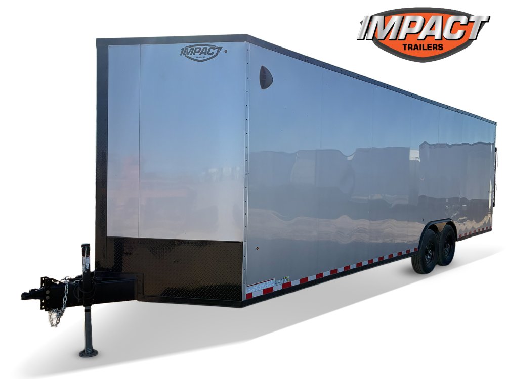 8.5 x 28 Tremor SE Flat Top Sloped V Nose Enclosed Trailer - (2) 7000 lb Axle