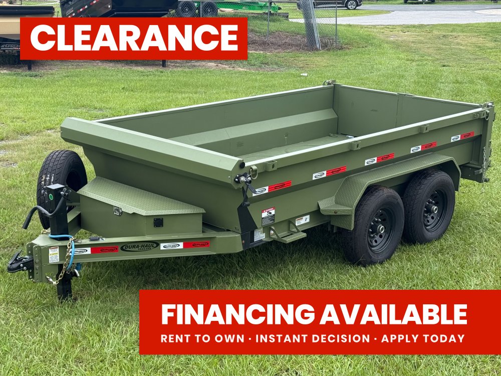12' x 6' Dump Trailer DRM 24" Side Walls (2) 7K Axles Scissor Lift