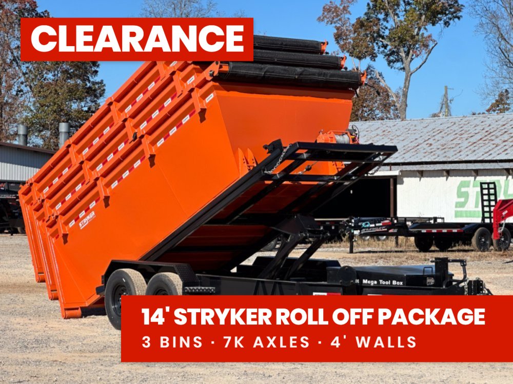 Stryker 14' BP Roll off Bundle (2) 7k Axles + 3 Bins w/ 4' Walls