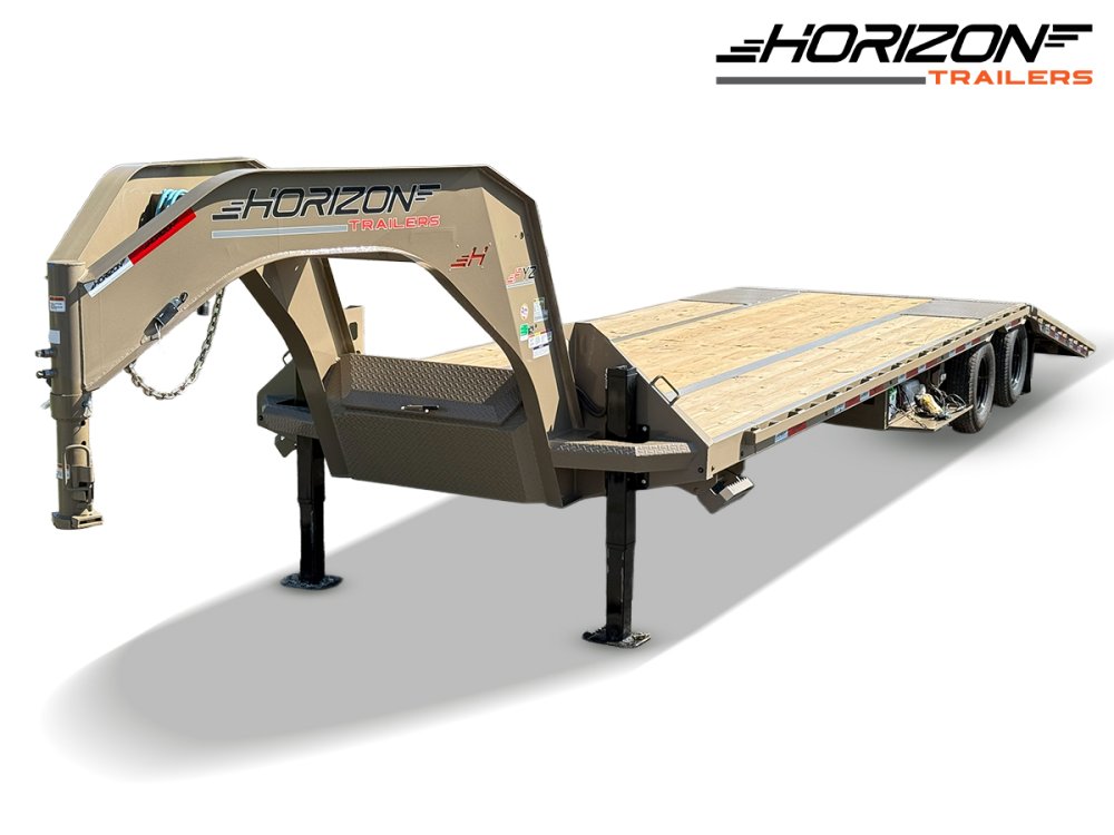 34' Horizon FYZ Gooseneck Hydraulic Dovetail Deckover Trailer - (2) 12K Axles