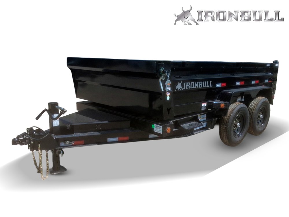 12' x 83" Iron Bull DTB Bumper Pull Dump Trailer 24" Side Walls - (2) 7,000 lb Axles