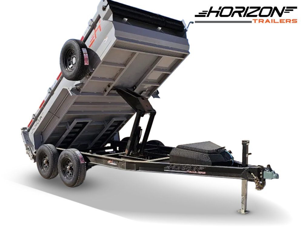 12' Horizon HZ6 Bumper Pull Dump Trailer 24" Side Walls - (2) 5.2K Axles