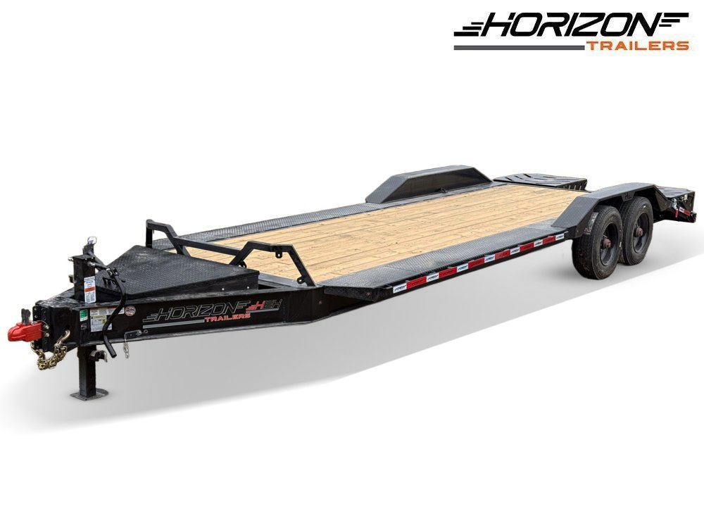 24' HEH Bumper Pull Equipment Trailer (2) 10K Axles, Drive Over Fenders, 3' Dove W/ Mountain Ramps