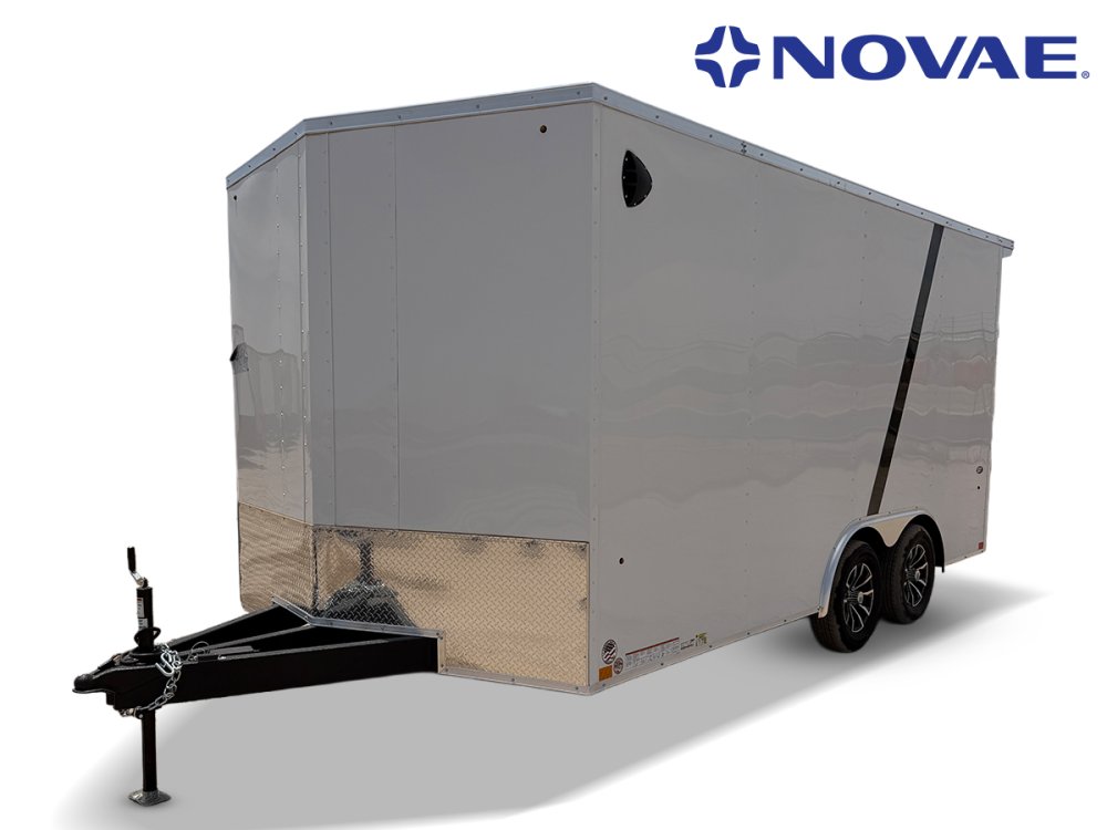 8.5 x 16 DX 7K Flat Top V Nose Car Hauler (2) - 3500 lb Axles